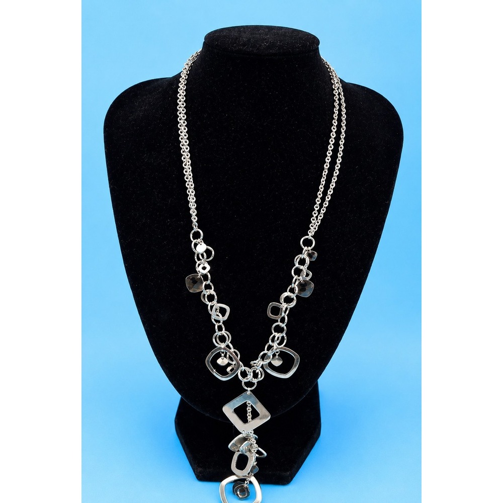 Lia Sophia "City Charmer" Necklace Y Style‎ Silver Tone -460
